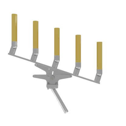QUINT ARTICULATING TREE ROD HOLDER WITH GIMBAL