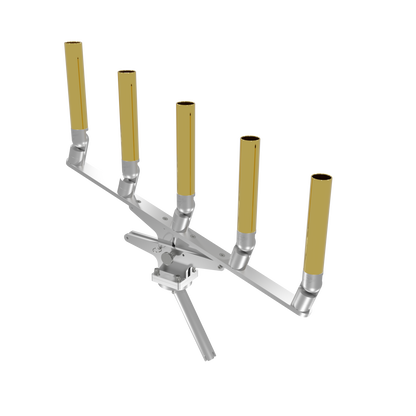 QUINT ARTICULATING TREE ROD HOLDER WITH GIMBAL