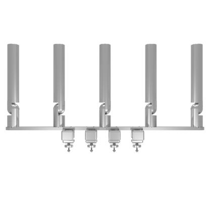 Quint Tube Rod Holder Tree with Pontoon Mount (Horizontal)