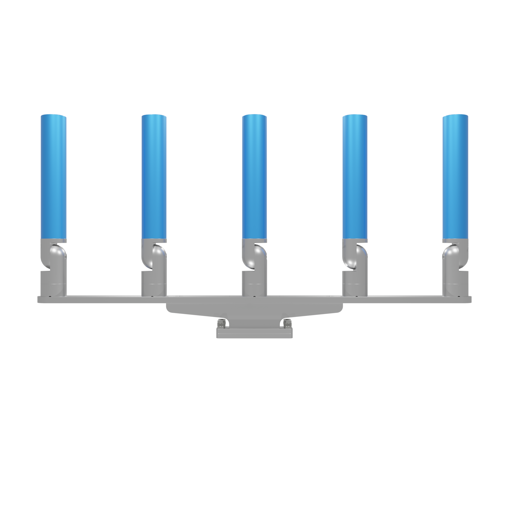 QUINT HORIZONTAL TREE ROD HOLDER WITH SKINNY GUNWALE MOUNT