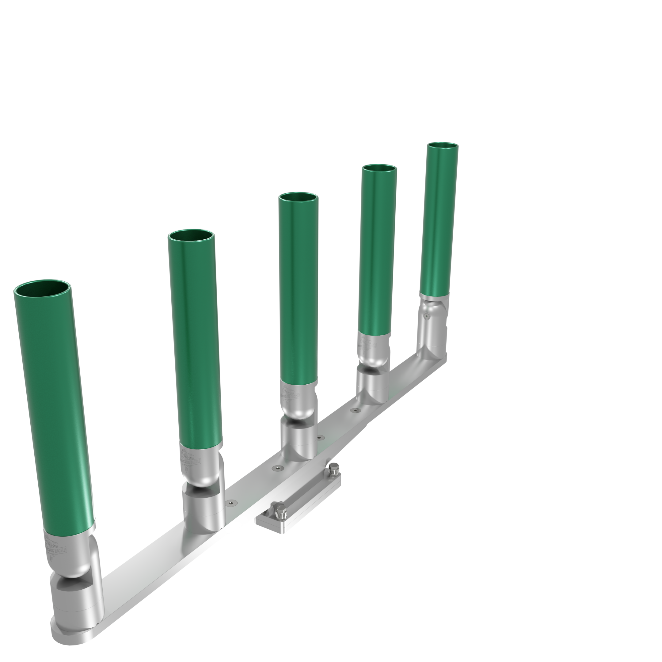 QUINT HORIZONTAL TREE ROD HOLDER WITH SKINNY GUNWALE MOUNT