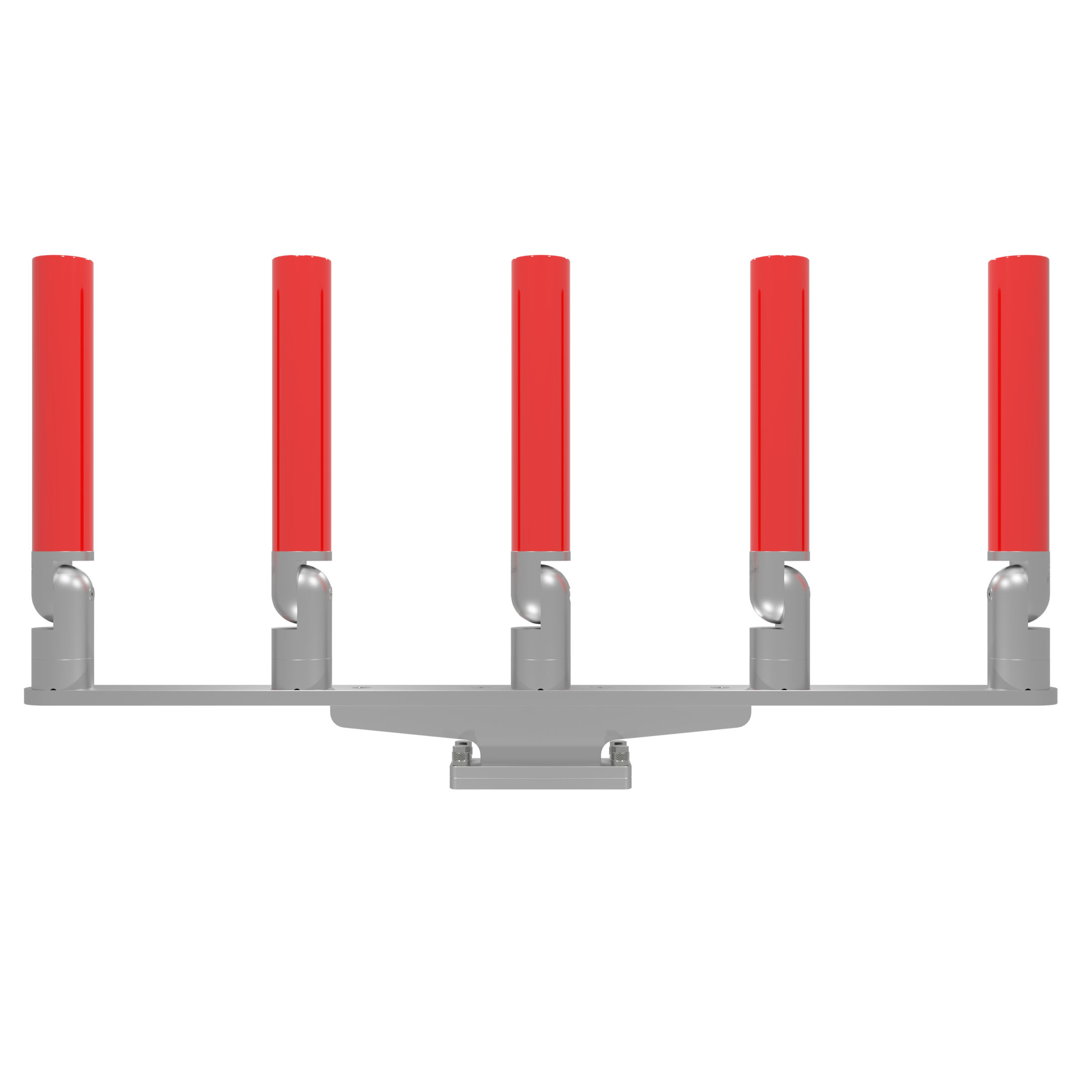 QUINT HORIZONTAL TREE ROD HOLDER WITH SKINNY GUNWALE MOUNT