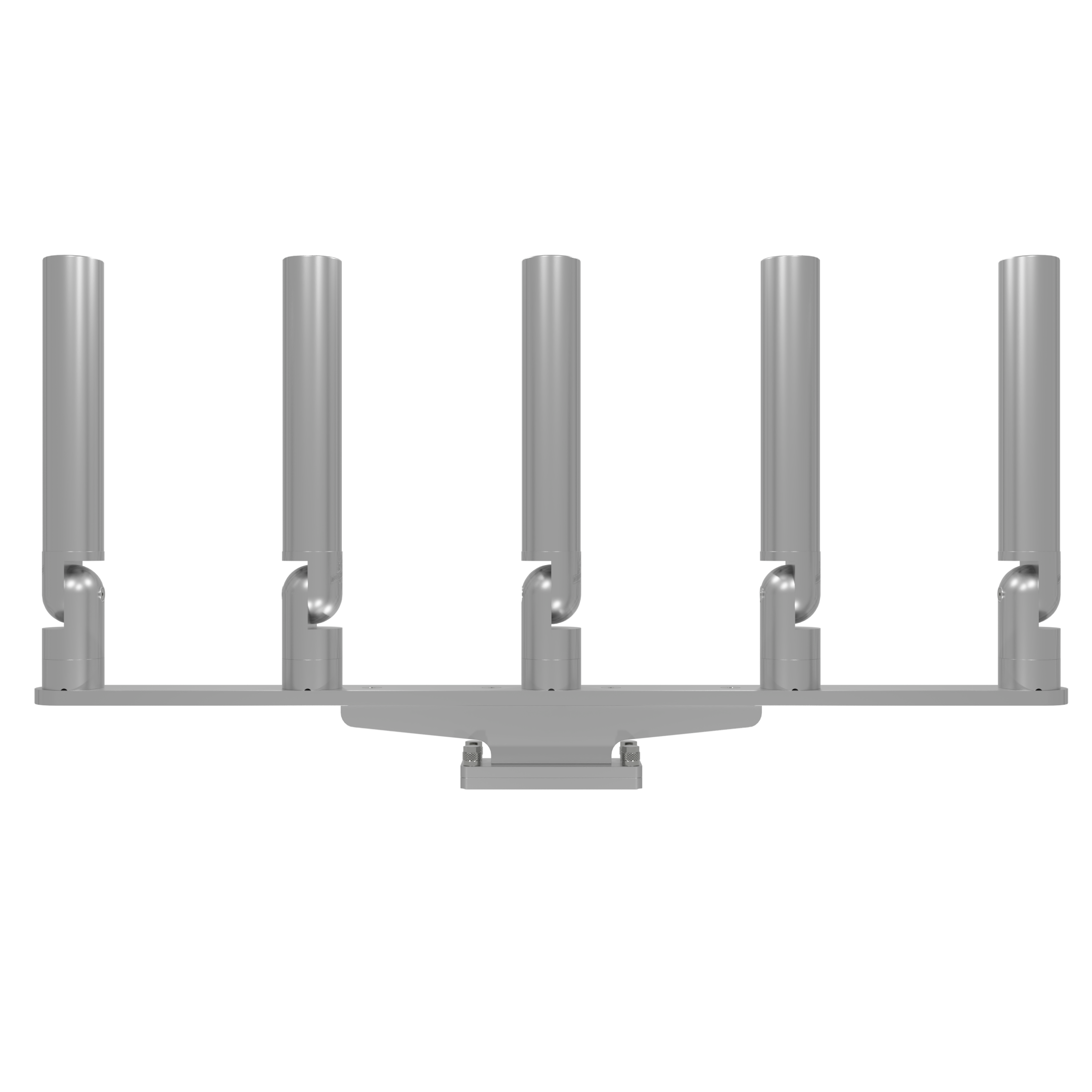 QUINT HORIZONTAL TREE ROD HOLDER WITH SKINNY GUNWALE MOUNT