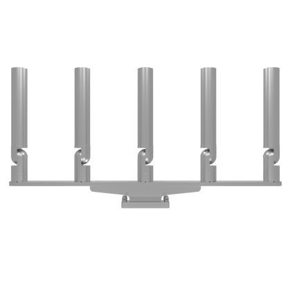 QUINT HORIZONTAL TREE ROD HOLDER WITH SKINNY GUNWALE MOUNT