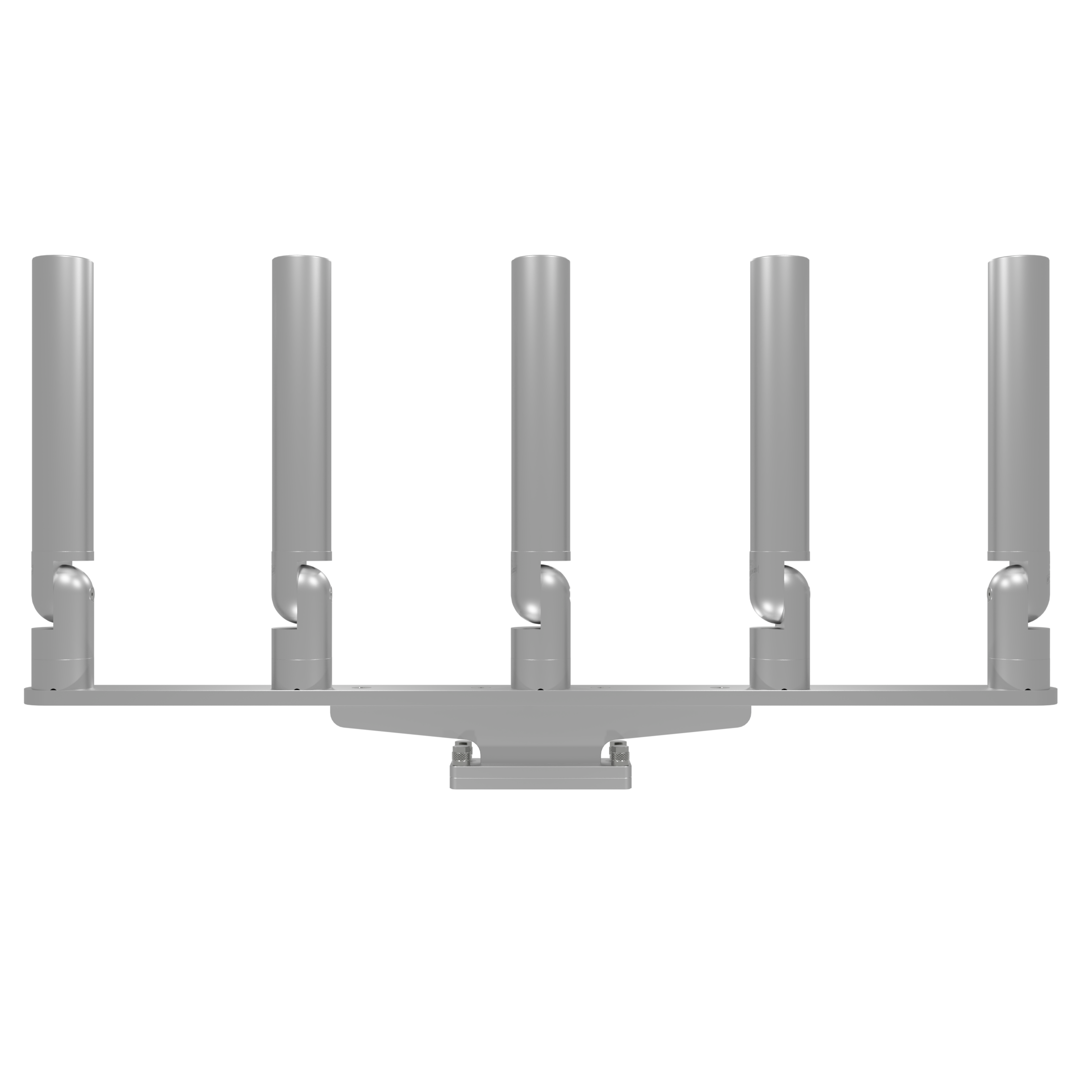 QUINT HORIZONTAL TREE ROD HOLDER WITH SKINNY GUNWALE MOUNT