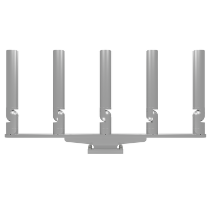 QUINT HORIZONTAL TREE ROD HOLDER WITH SKINNY GUNWALE MOUNT