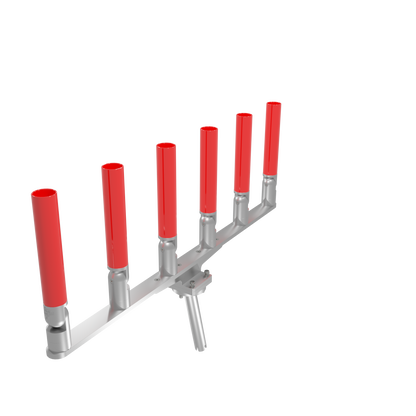 BIG SIX HORIZONTAL TREE ROD HOLDER WITH MOUNT
