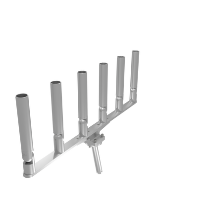 BIG SIX HORIZONTAL TREE ROD HOLDER WITH MOUNT