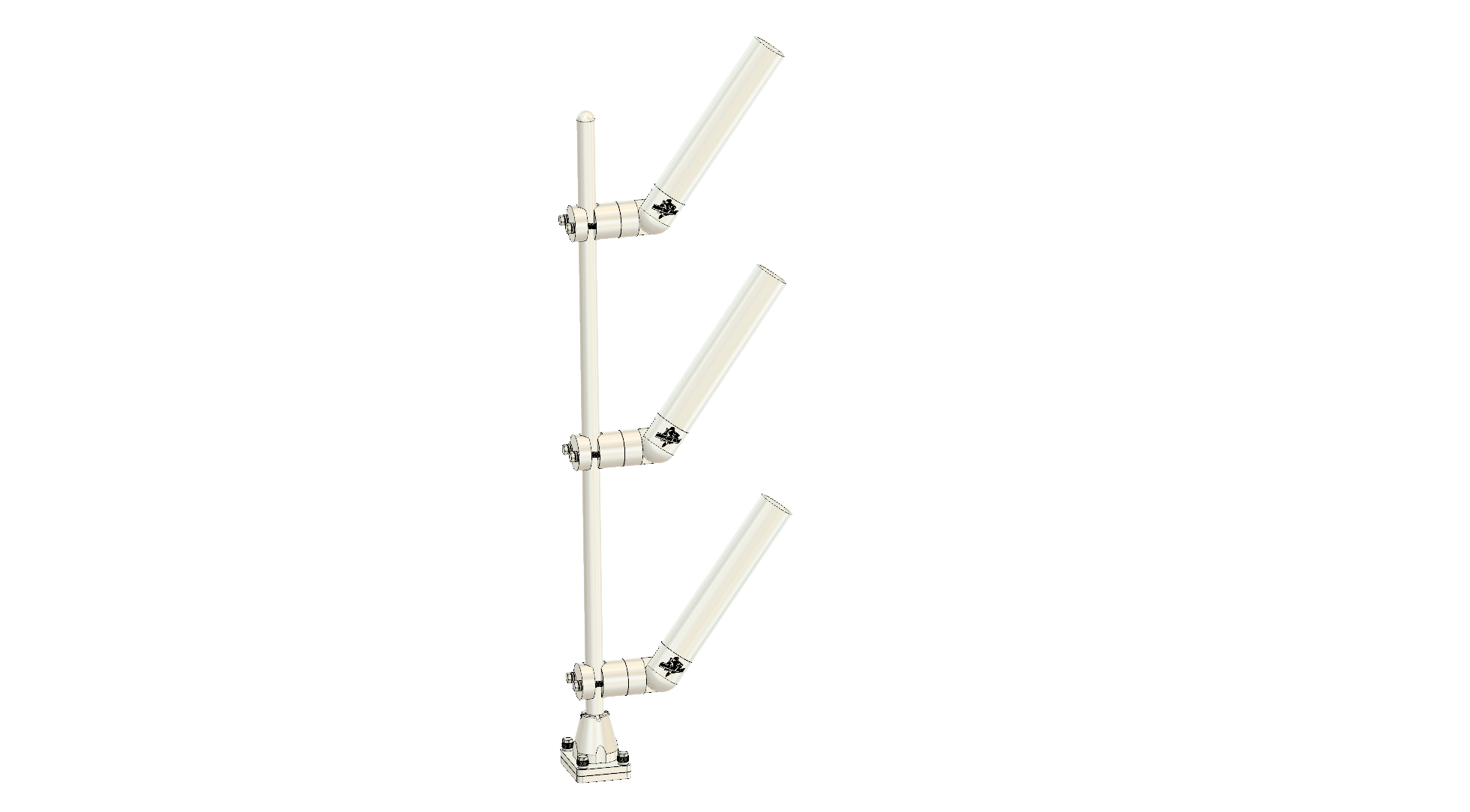 TRIPLE VERTICAL TREE WITH ROD HOLDERS MOUNT AT 36" HIGH