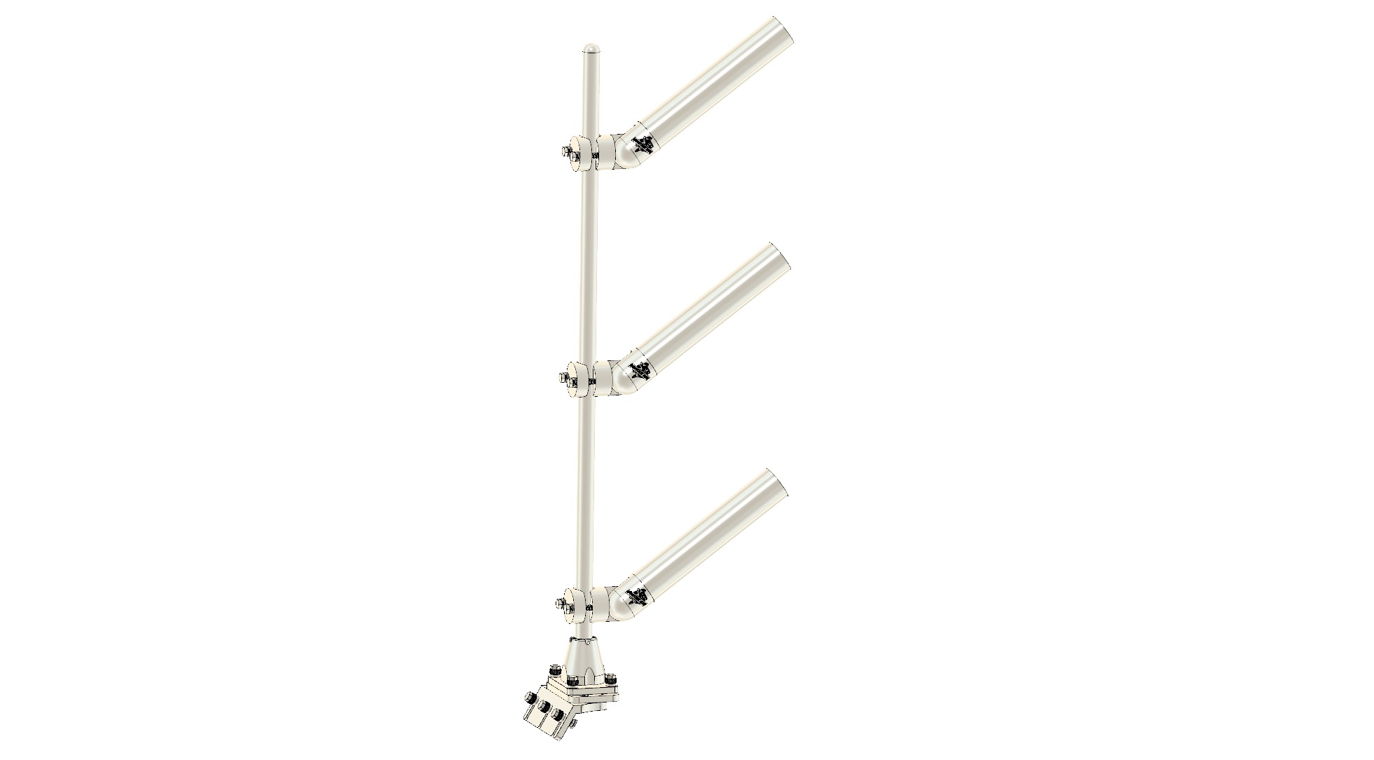 TRIPLE VERTICAL TREE WITH ROD HOLDERS MOUNT AT 36" HIGH