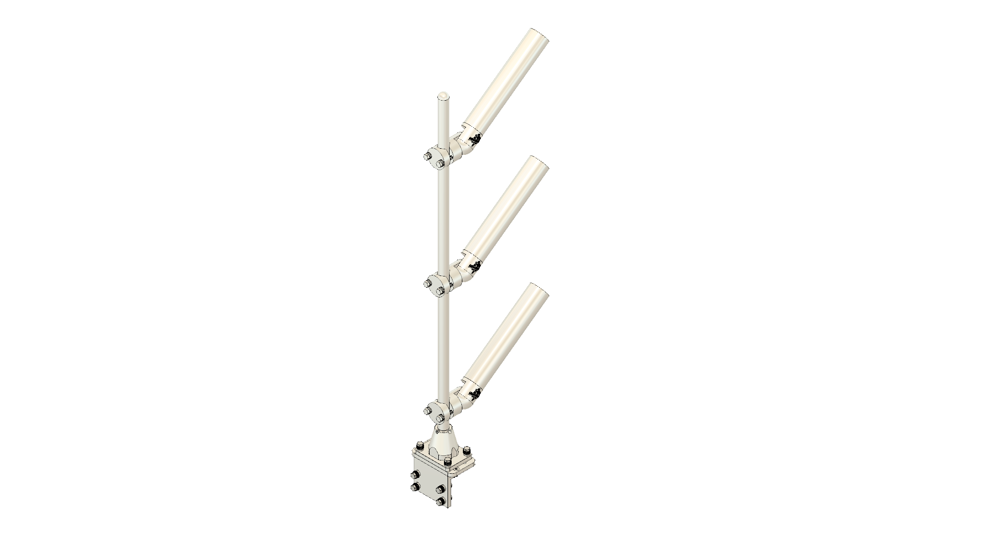 TRIPLE VERTICAL TREE WITH ROD HOLDERS MOUNT AT 36" HIGH