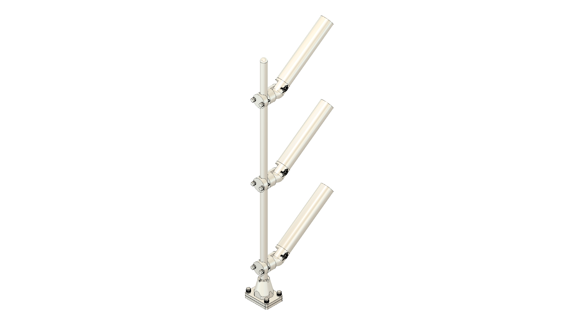 TRIPLE VERTICAL TREE WITH ROD HOLDERS MOUNT AT 36" HIGH