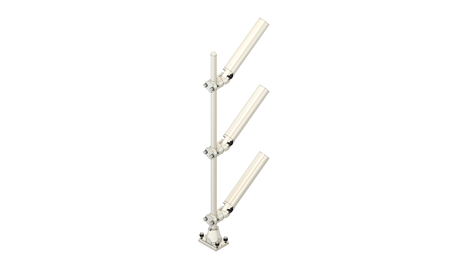 TRIPLE VERTICAL TREE WITH ROD HOLDERS MOUNT AT 36" HIGH
