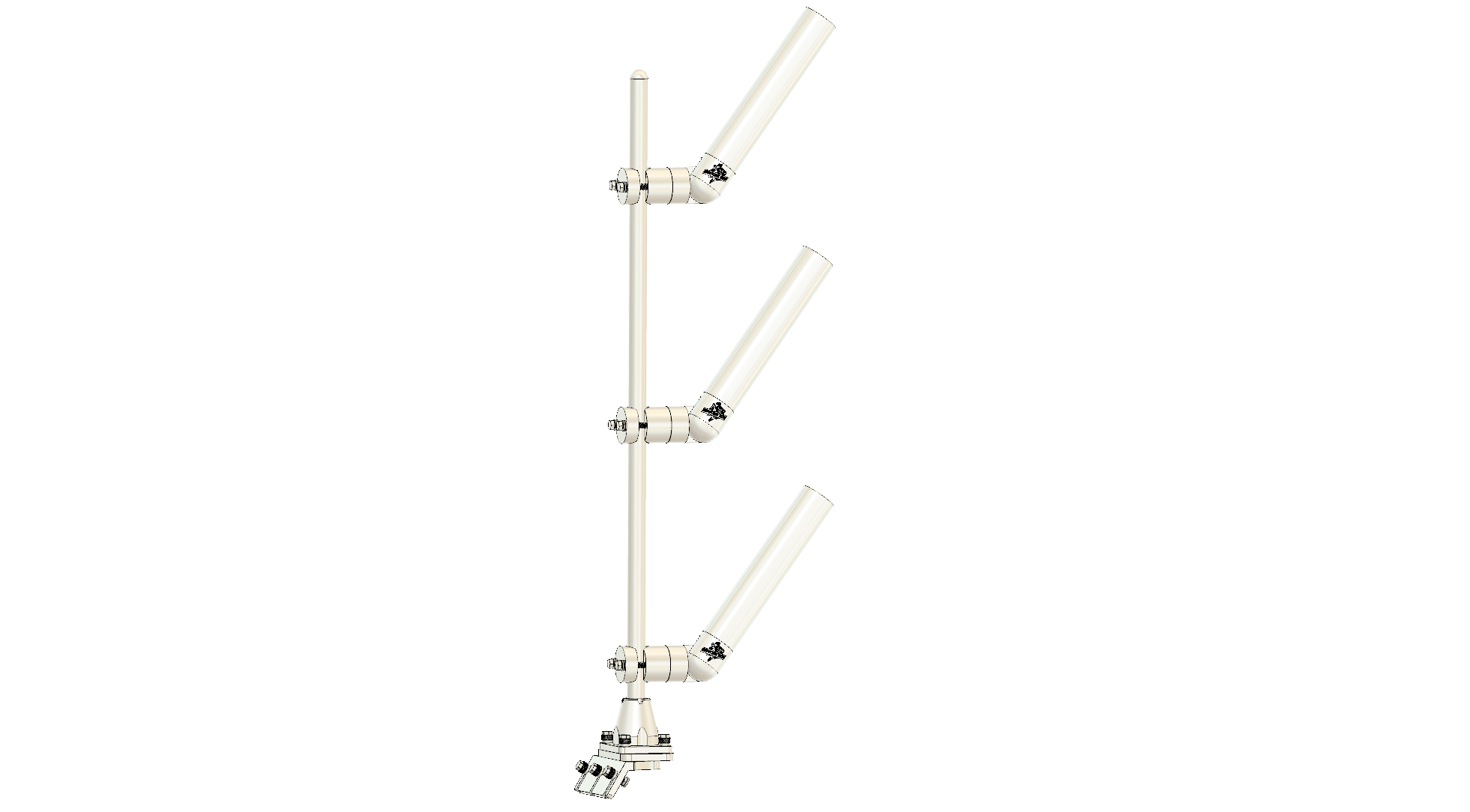 TRIPLE VERTICAL TREE WITH ROD HOLDERS MOUNT AT 36" HIGH